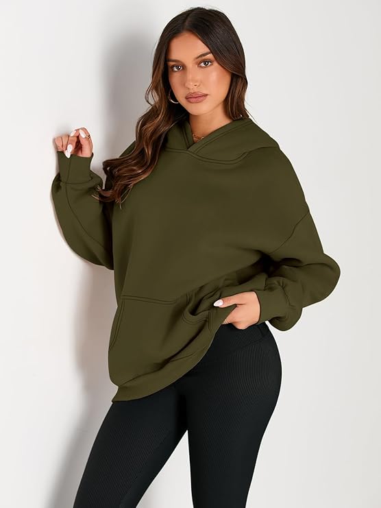 🔥Today 3-pack only $28.98 (all colors)🔥Fashion Queen Fall Winter Oversized Hooded Fleece Sweatshirt