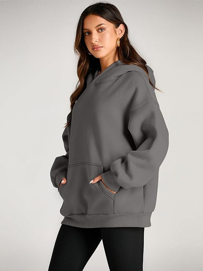 🔥Today 3-pack only $28.98 (all colors)🔥Fashion Queen Fall Winter Oversized Hooded Fleece Sweatshirt