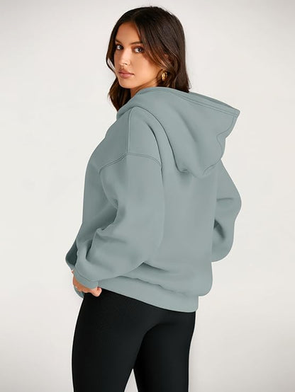 🔥Today 3-pack only $28.98 (all colors)🔥Fashion Queen Fall Winter Oversized Hooded Fleece Sweatshirt