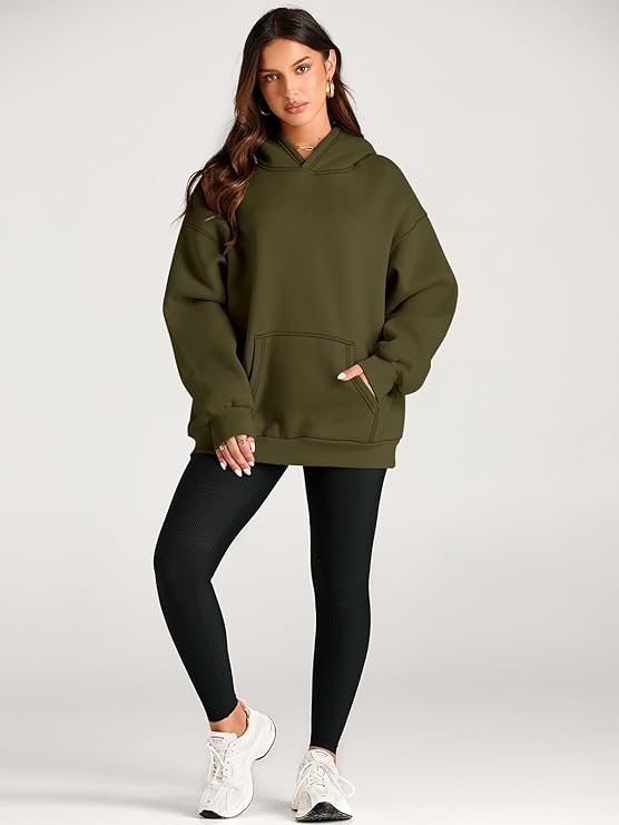 🔥Today 3-pack only $28.98 (all colors)🔥Fashion Queen Fall Winter Oversized Hooded Fleece Sweatshirt