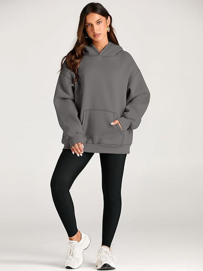 🔥Today 3-pack only $28.98 (all colors)🔥Fashion Queen Fall Winter Oversized Hooded Fleece Sweatshirt